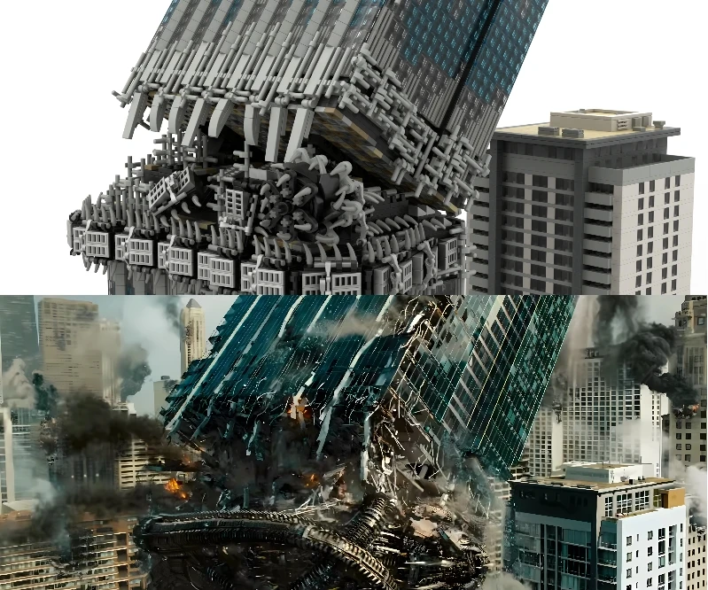 13196 шт. MOC креативный город вид на улицу небоскрень складной восстановленная