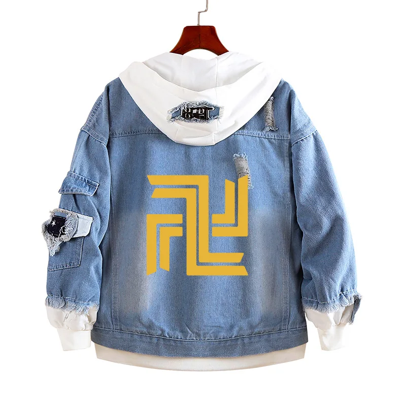 

Мужские толстовки с капюшоном, аниме Токио Мстители, Токийский призрак, Харадзюку, модная Толстовка для косплея, мужские/женские джинсовые толстовки, куртка