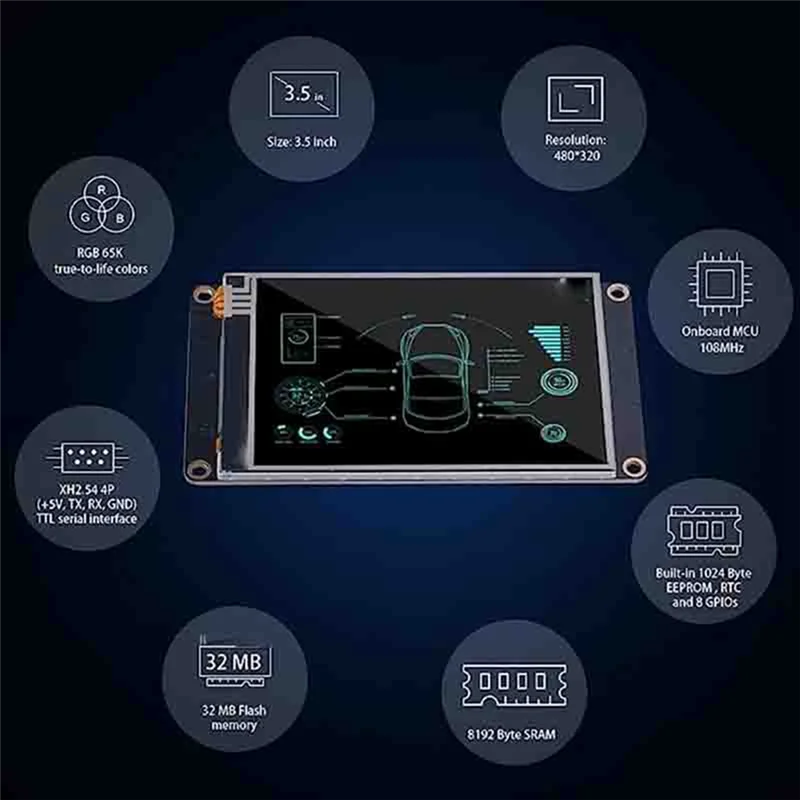 NEXTION HMI ЖК сенсорный дисплей NX4832K035 3 5-дюймовый резистивный Улучшенная серия UASRT TFT