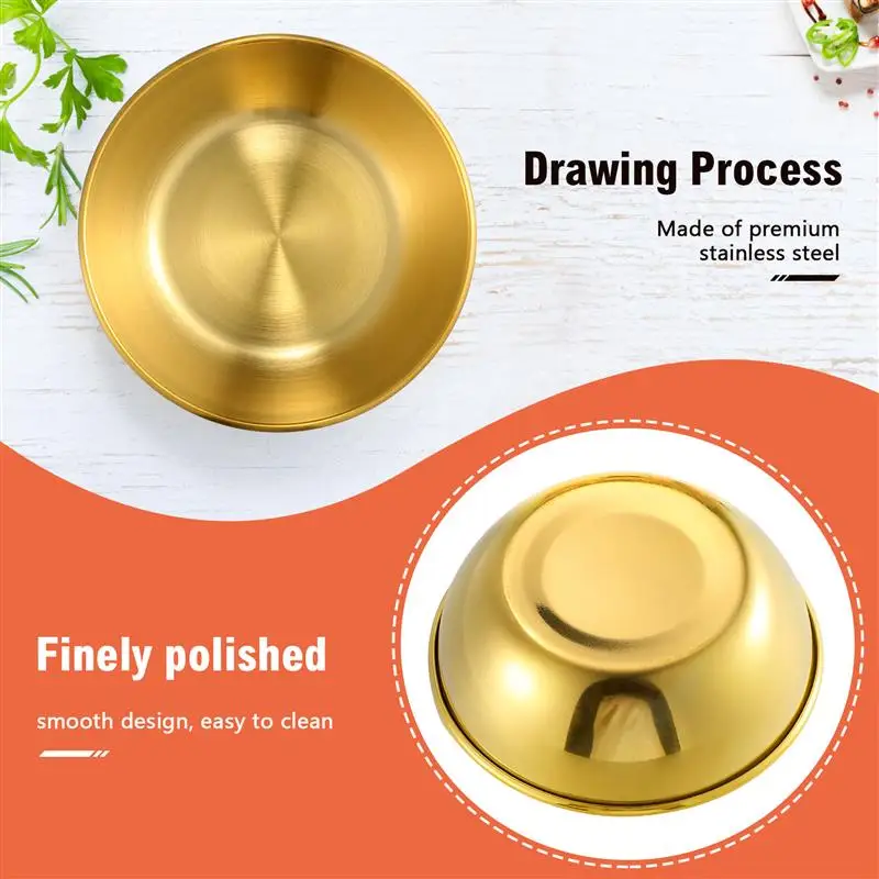 

4 шт., блюдца для соуса из нержавеющей стали