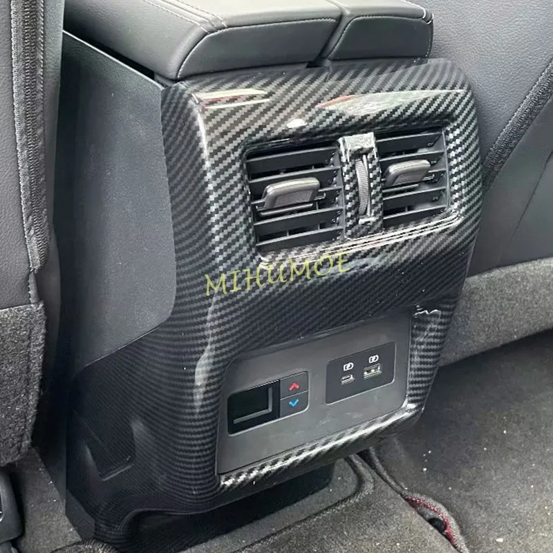 Накладка на подлокотник заднего сиденья из углеродного волокна для Nissan Rogue X-Trail T33