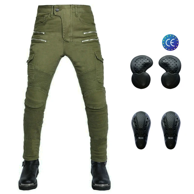 Motorcycle Pants Men Moto Jeans Zipper 