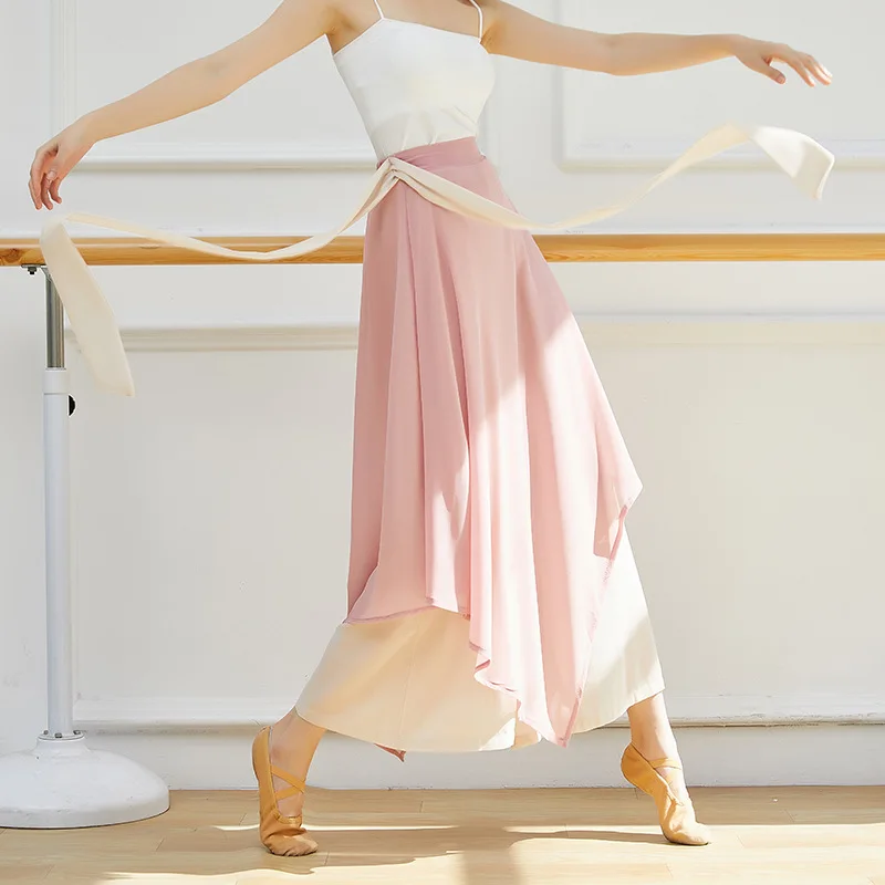 Women Dance Clothes Ancient Style Folk Dance Elegant Wide-Leg Pants Chinese Dance Practice Pants Classical Dance Practice Pants