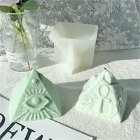 3D Ins Style Pyramid Art Casting Silicone Mold Epoxy Resin Jewelry Making Mould Pendant Craft Diy Handmade Tool Home Decoration