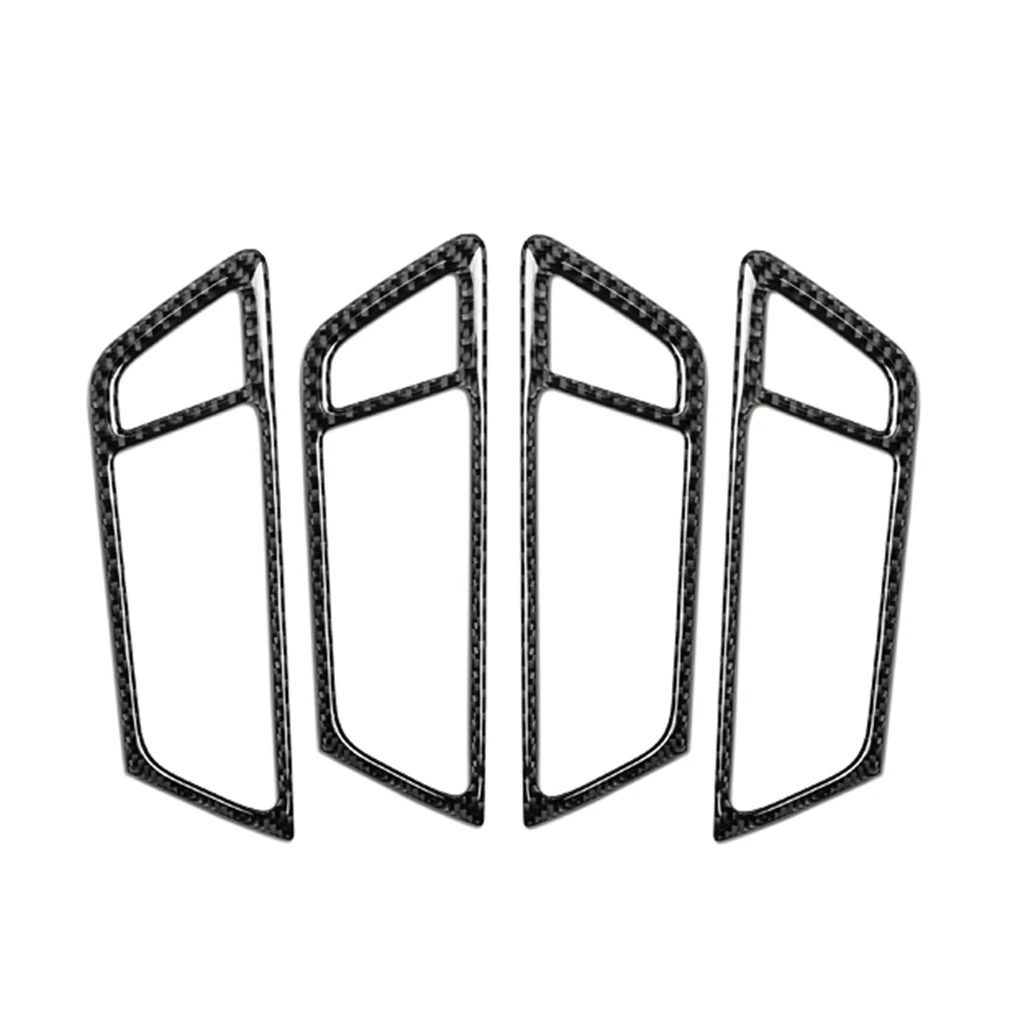 

4 Pcs Carbon Fiber Inner Door Handle Frame Cover Trim Interior Decor Replacement for Q5 R8 2010-2018/SQ5 R8 2013-2017