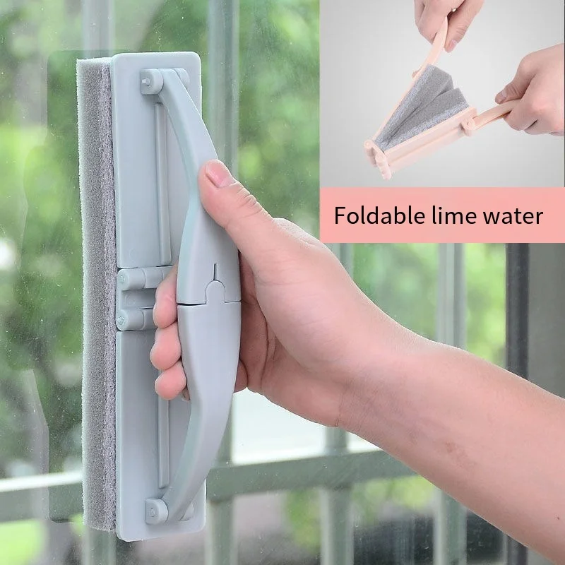 

New kitchen multi-function handle foldable bathroom sponge wipe bathtub brush decontamination tile cleaning brush