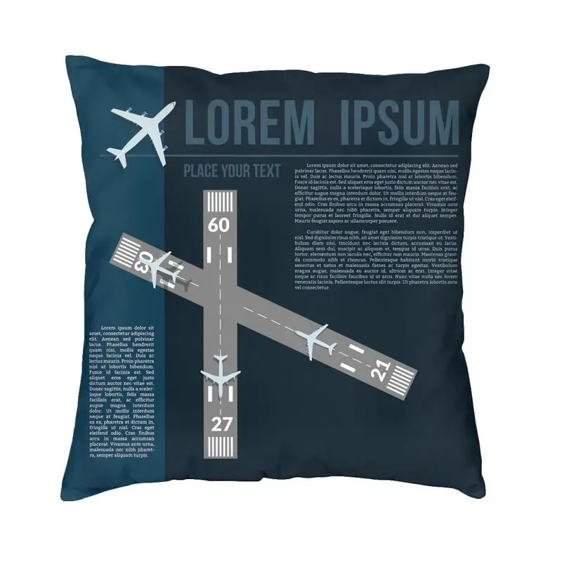 

Pilot Aviation Airplane Cushion Cover Soft Aviator Aircraft Plane Throw Pillow Case for Sofa Car Square Pillowcase Home Decor
