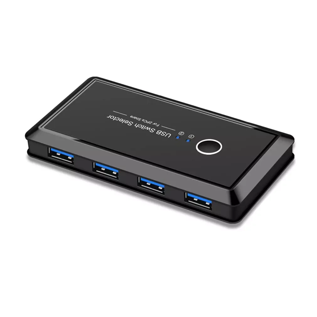 

NEW2023 USB KVM Switch USB 3.0 2.0 Switcher 2 Port PCs Sharing 4 Devices For Keyboard Mouse Printer Monitoring Switch Selector