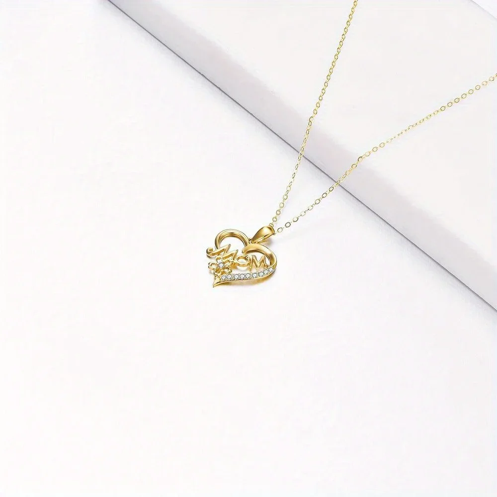 Модное ожерелье с подвеской в виде сердца для мамы рождественские украшения на