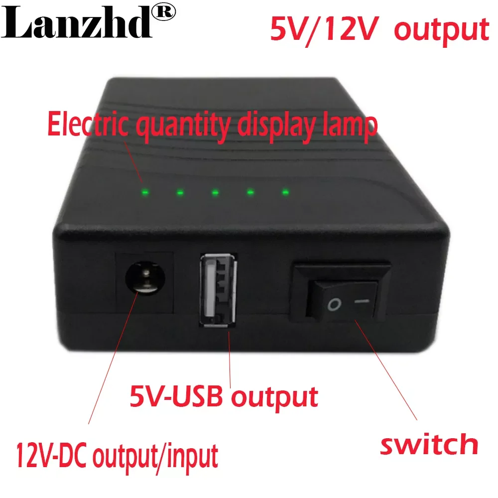 

2023New 2022 NEW 5V 12v 18650 3400mAh Lithium Li ion Battery pack 3S1P DC 12V and USB 5V Mobile power With 5521 cable and charge