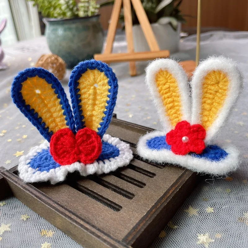 Новая шерстяная заколка ручной работы вязаная крючком для волос милый детский