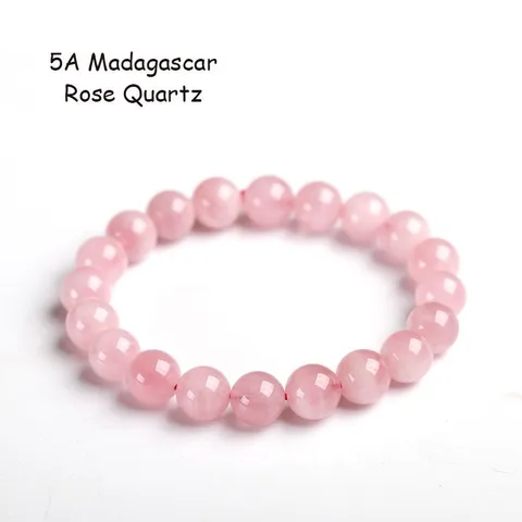Браслет из натурального розового кварца JD 5A, для женщин и девочек, модный камень ручной работы, сила, Йога, исцеление, энергия, ювелирные изделия, подарок