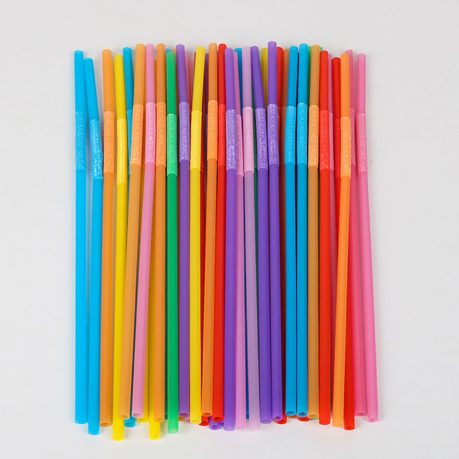 

50pcs Disposable Straws 26cm Multicolor Plastic Elbow Design Safety Straws Restaurants Non-toxic Tasteless Flexible Drinks straw