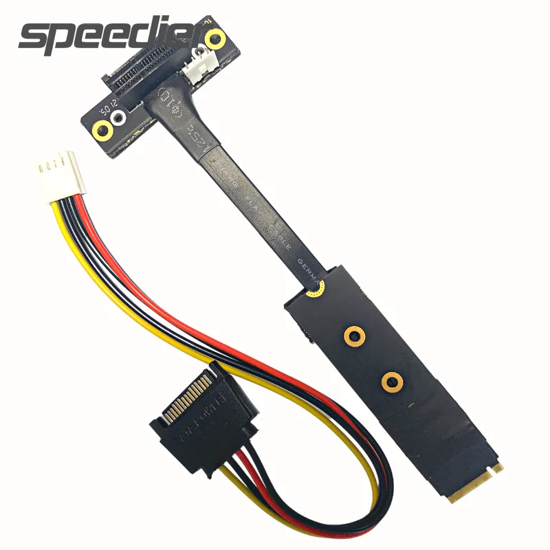 

ADT новейший M.2 NVMe к PCIe 3,0x1 переходник Райзер адаптер Перемычка BTC кабель для майнинга 4Pin Sata GPU GTX RTX графическая карта NVIDIA AMD