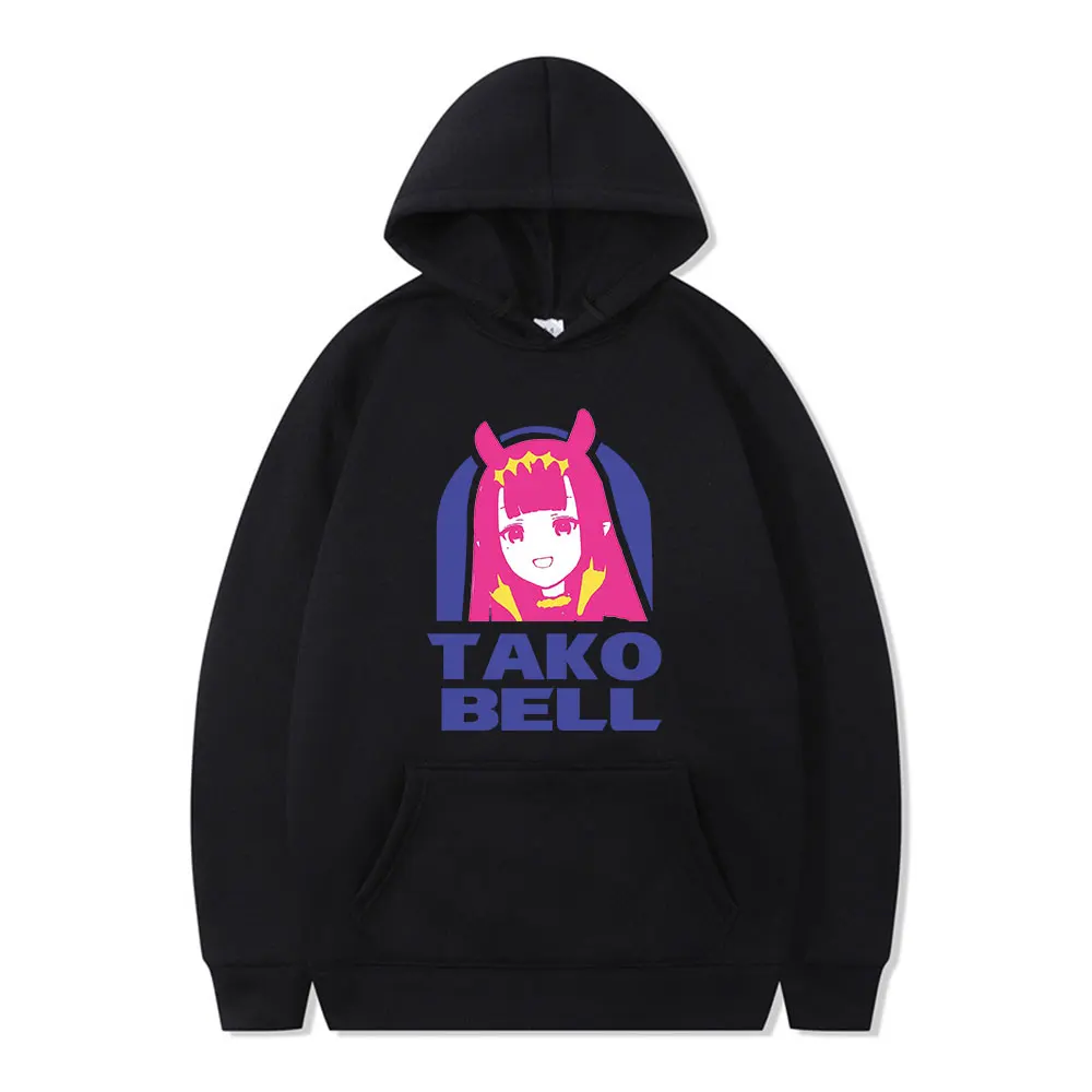 

Толстовка Hololive En Ina Tako с логотипом колокольчика, карикатура, Классическая Толстовка С комиксным принтом, зимний винтажный свободный дизайне...