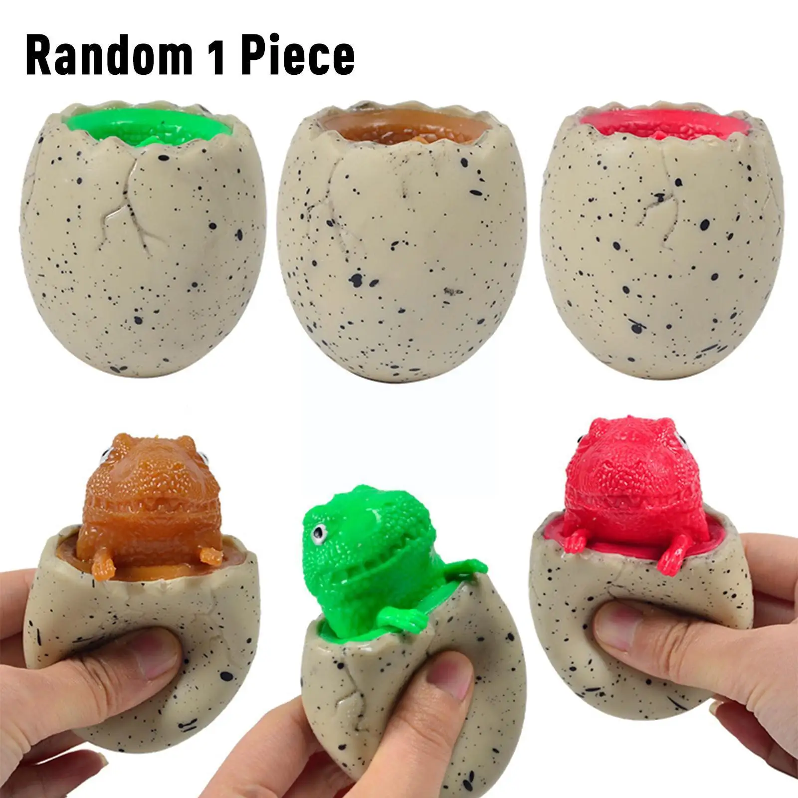

1*novelty Cute Vent Dinosaur Cup Squeeze Toy Dinosaur Decompression Vent Squeeze Color Ball Slow Toy Random Cup Rebound Art A7k4