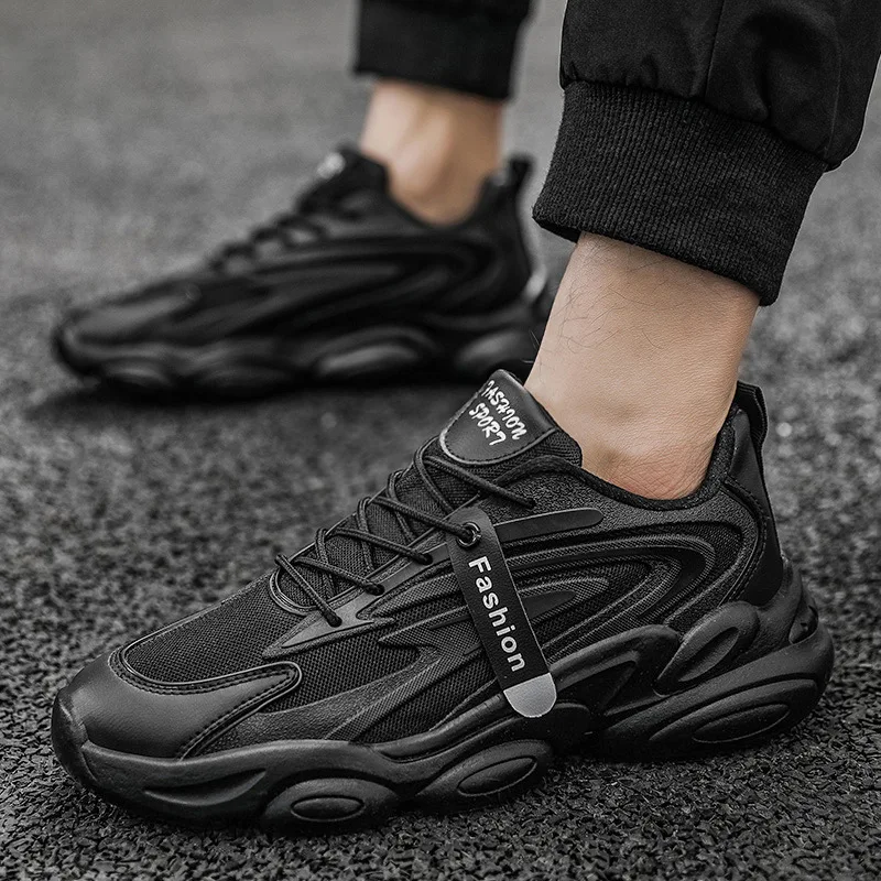 New Men's Sneakers Outdoor Fashion Trend Mesh Breathable Sports Shoes Anti Skid Comfortable Wear-resistant Casual Running Shoes