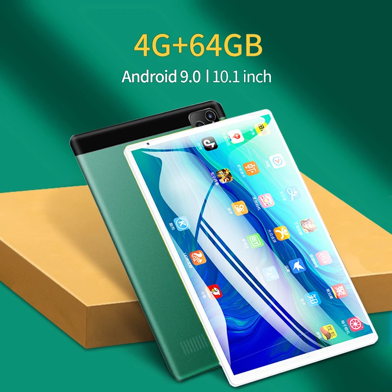 2023 Android 9.0 Tablet Fast Shipping 10.1 Inch 4GB +64GB WIFI + GPS 4G Tablet Dual SIM Dual Camera Free Gift