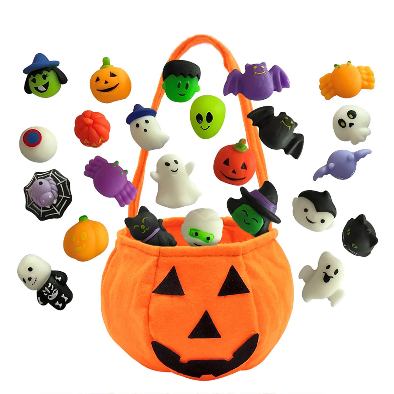

Halloween Mochi Squishy Toy Pumpkin Ghost Bat Halloween Decoration Squishy Toy For Kids Cute Soft Squishies Toy Bulk For Boys &
