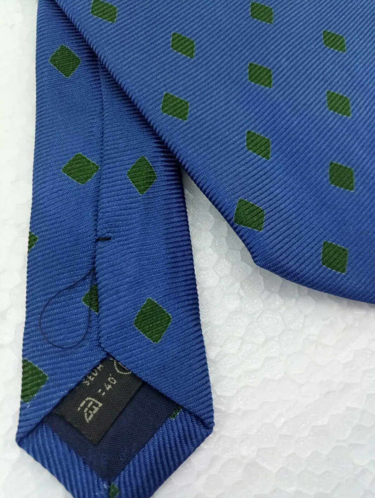 Cravatta blu e green geometric Enrico Coveri mushroom long business/marriage |
