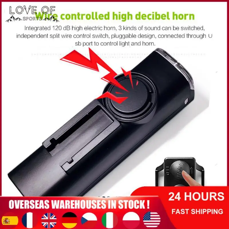 

Multifunctional Night Riding Mountain Light Highlight Rechargeable With Horn 120 Decibels Convient Headlight Waterproof
