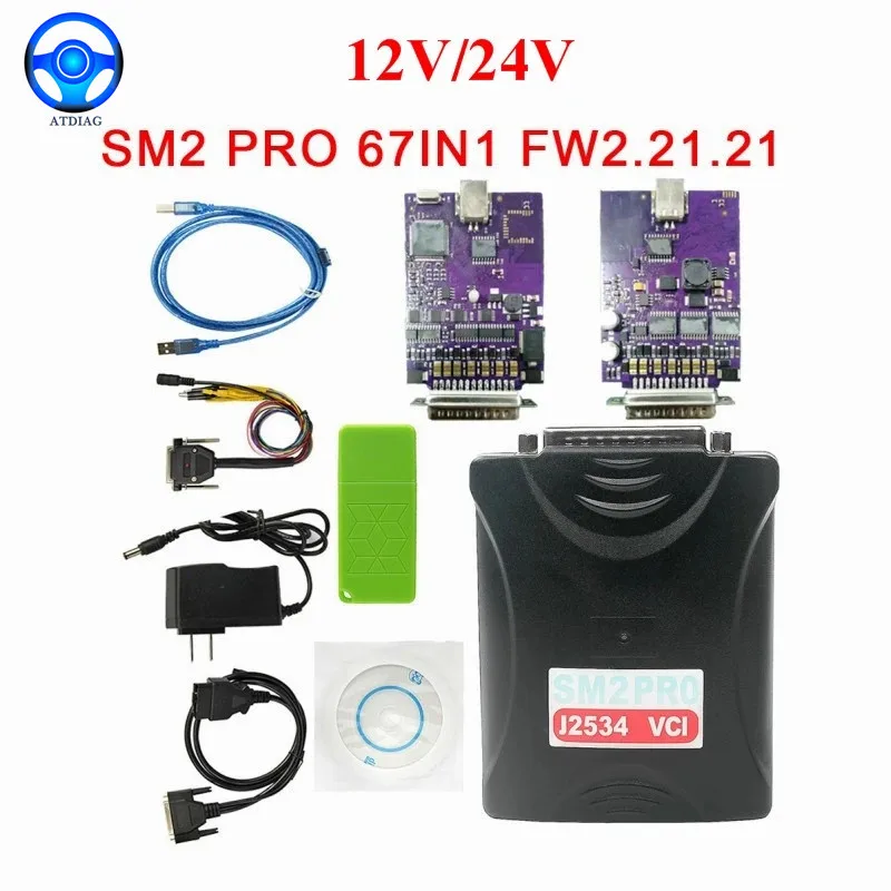 

2023 SM2 PRO J2534 VCI PCM ECU Programmer Dongle 67 IN 1 ECU Read&Write V1.20 EEPROM FLASH BENCH OBD Update SM2 Hardware 12V/24V
