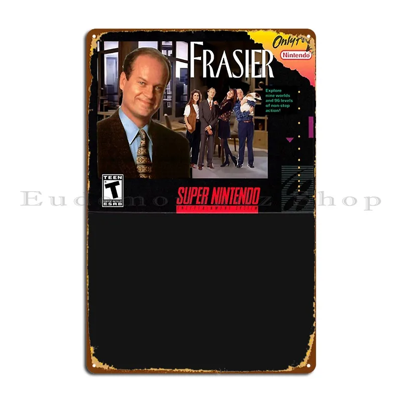 Классическая футболка Frasier Fantasy Vi металлический знак Настенный декор печать