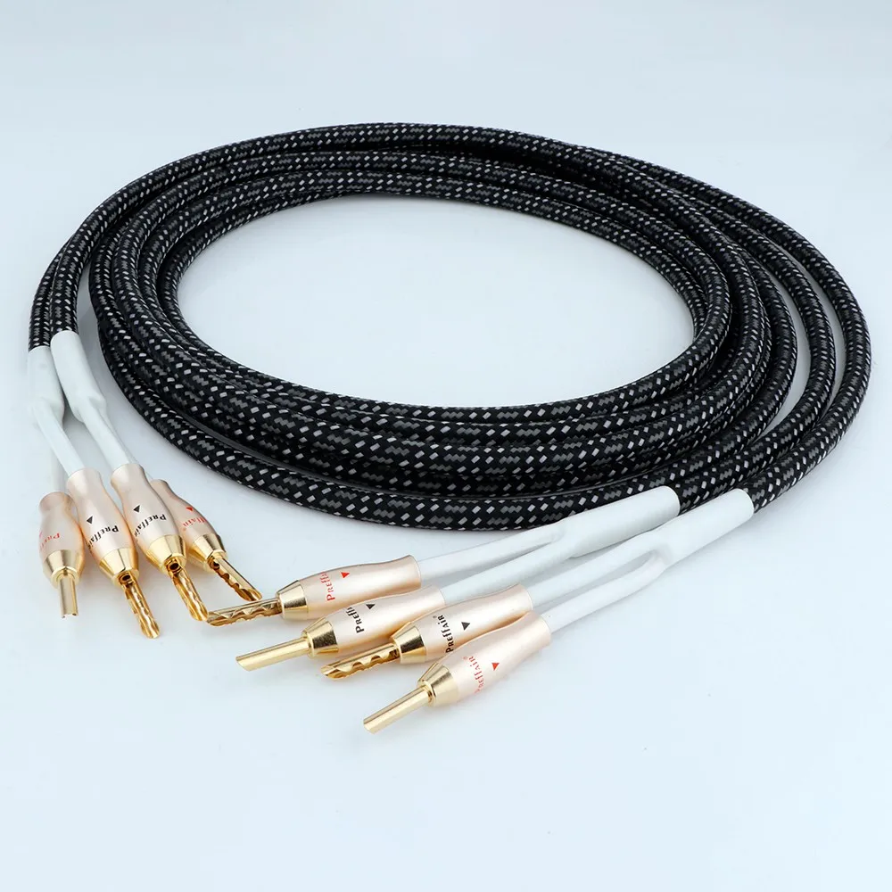 

Hi-Fi посеребренный кабель для динамика, Hi-end OCC провод для динамика для Hi-Fi систем, усилитель, кабель для подключения звука, Y-Y/banana-Y и т. д.
