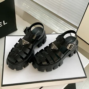 Imported New Luxury US designer Shoes Slipper Summer Brand Desinger PU leather Women's Sandal Casual Slides O