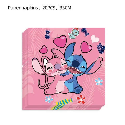 Одноразовая посуда Disney Lilo Stitch розовый