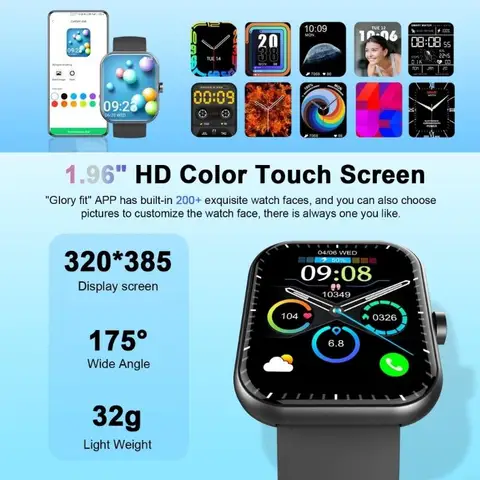 DNVYUAX Smartwatch 1,96 дюйма