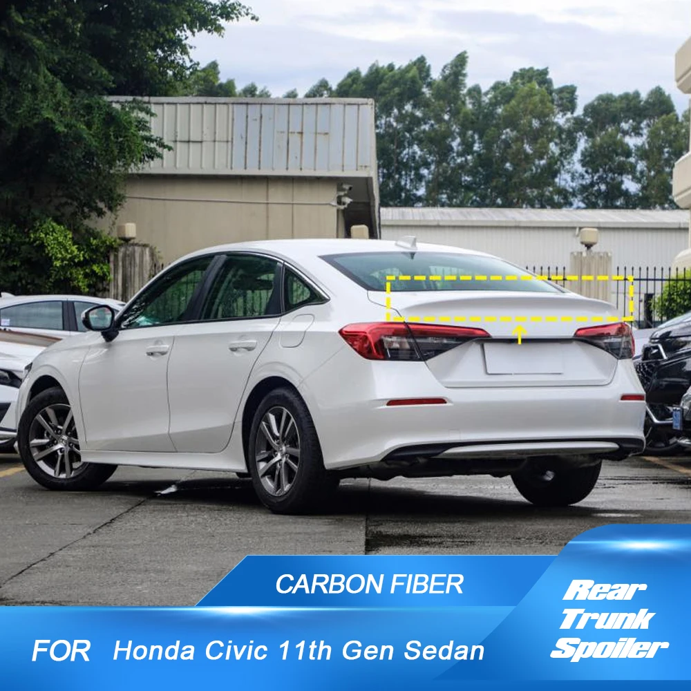 

Автомобильный задний спортивный спойлер, разделитель крыльев для Honda CIVIC 11 поколения седан 2021 2022, аксессуары для тюнинга из углеродного волокна, крыло