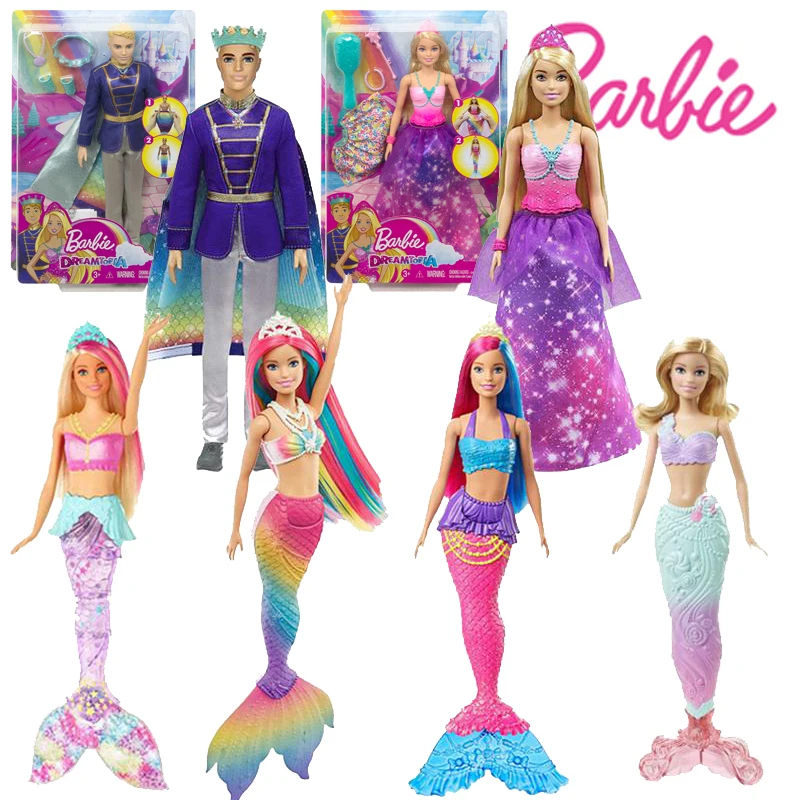 

Barbie GTF92 Dreamtopia Rainbow Magic Mermaid Pop Dreamtopia 2-In-1 Prinses Prins Mode Transformatie Pop Meisje Gift GTF89 GTF92