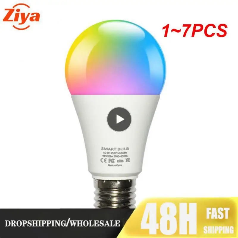 

1~7PCS Tuya Wifi/ Smart Bulb Alexa Led Lamp E27 RGB Smart Light Bulbs 110V 220V Smart Lamps For Assisatnt Smart