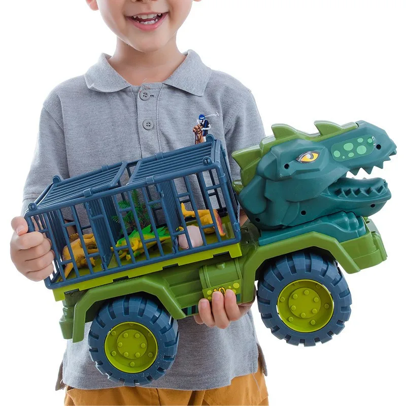

Oversized Dinosaur Transport Car Dinosaur Carrier Truck Toy Indominus Jurassic World Dinosaurs Toys Christmas Gifts for Kids Boy