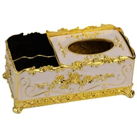 multi functional tissue box gold plated top grade european style home paper extraction box ktv tissue box hotel supplies napkin