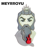 meyrroyu vintage style womens brooch acrylic material ancient myth character brooch for women high quality girls jewelry gifts