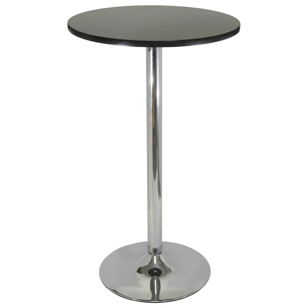 

Metro Round Pub Table-Black with Chrome Bar and Pub Table Coffee Table