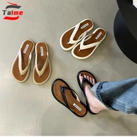 taime summer flip flop women luxe designer slides flats slippers womens sandals 2022 ladies outdoor beach shoes chaussure femme