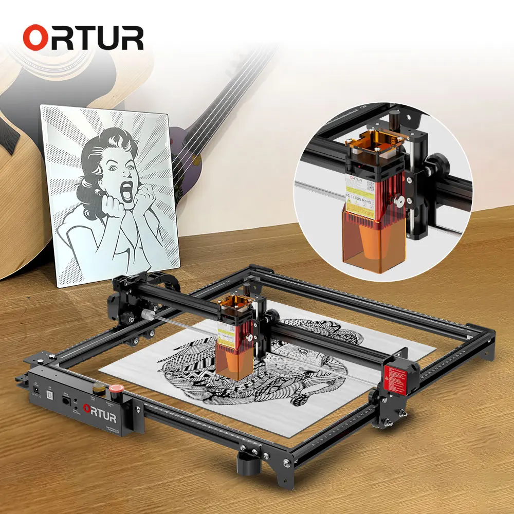 Регулируемое подъемное устройство по оси Z Ortur Laser Master 2 Pro, устройство управления для автономного управления с Wi-Fi соединением