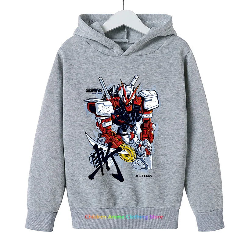 

2023 New Boys' Gundam Sweaters Autumn Clothes Children Spring Cartoon Hoodies Tops Girls Costume Outwear 1-14Years