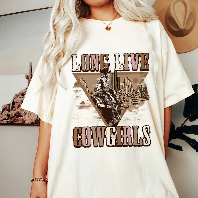 Merry Christmas Letters Cute Western Cowboy Clothing Printed Short Sleeve Graphic T Shirts New Year Women Fashion Women Casual T