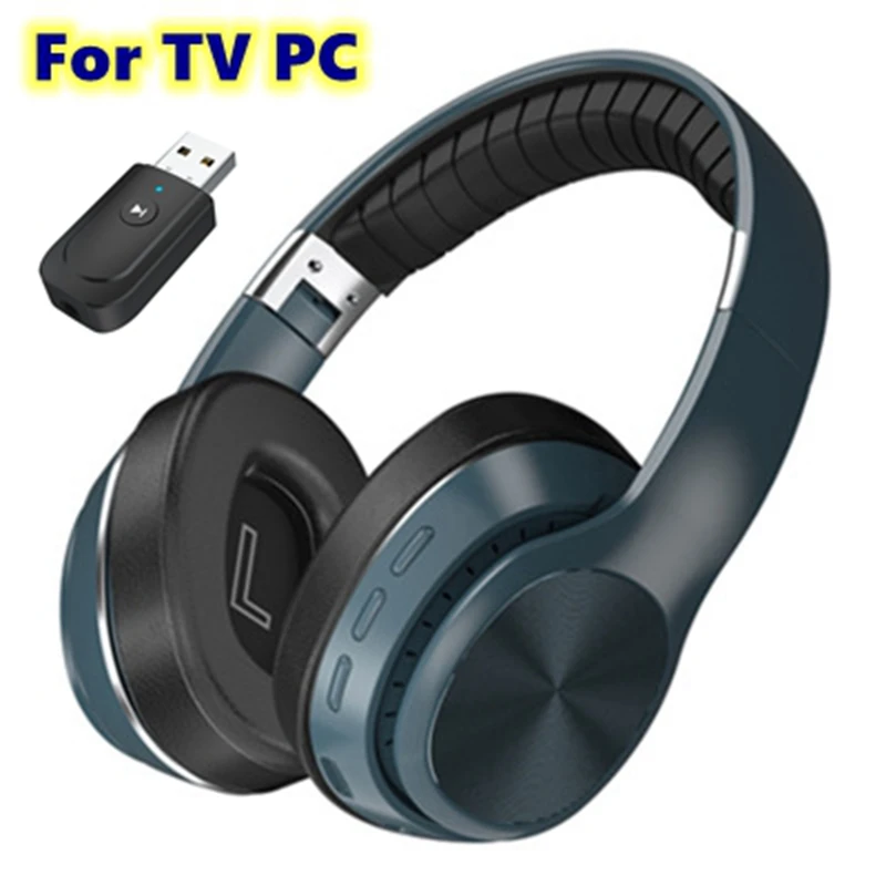 

8D Stereo PC TV Wireless Gamer Headphones with Mic & Laptop Tablet Bluetooth Transmitter, 500mAh Gaming Headset Music Helmet