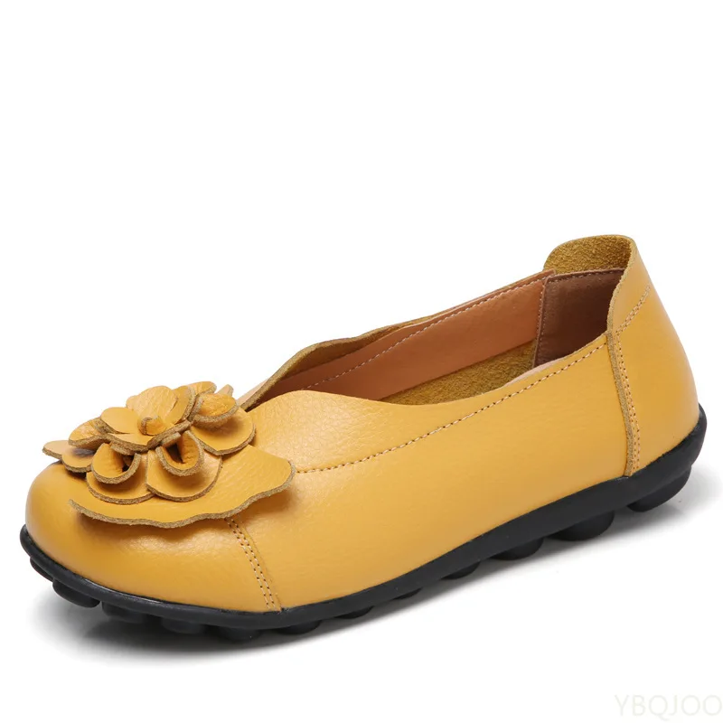 

Women Flats 2022 New Fashion Ballet Shoes Moccasins Women Shoes Genuine Leather Loafers Non-slip Ladies Shoes Women Mom Footwear