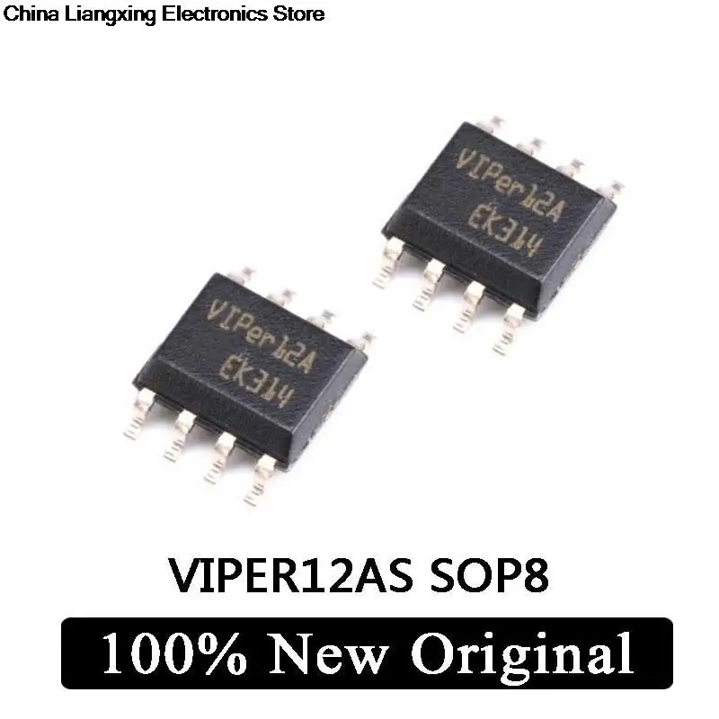 

10 шт./лот 100% Новый оригинальный VIPER12A VIPER12AS SMD 8-контактный SOP8 IC Chip в наличии оптом