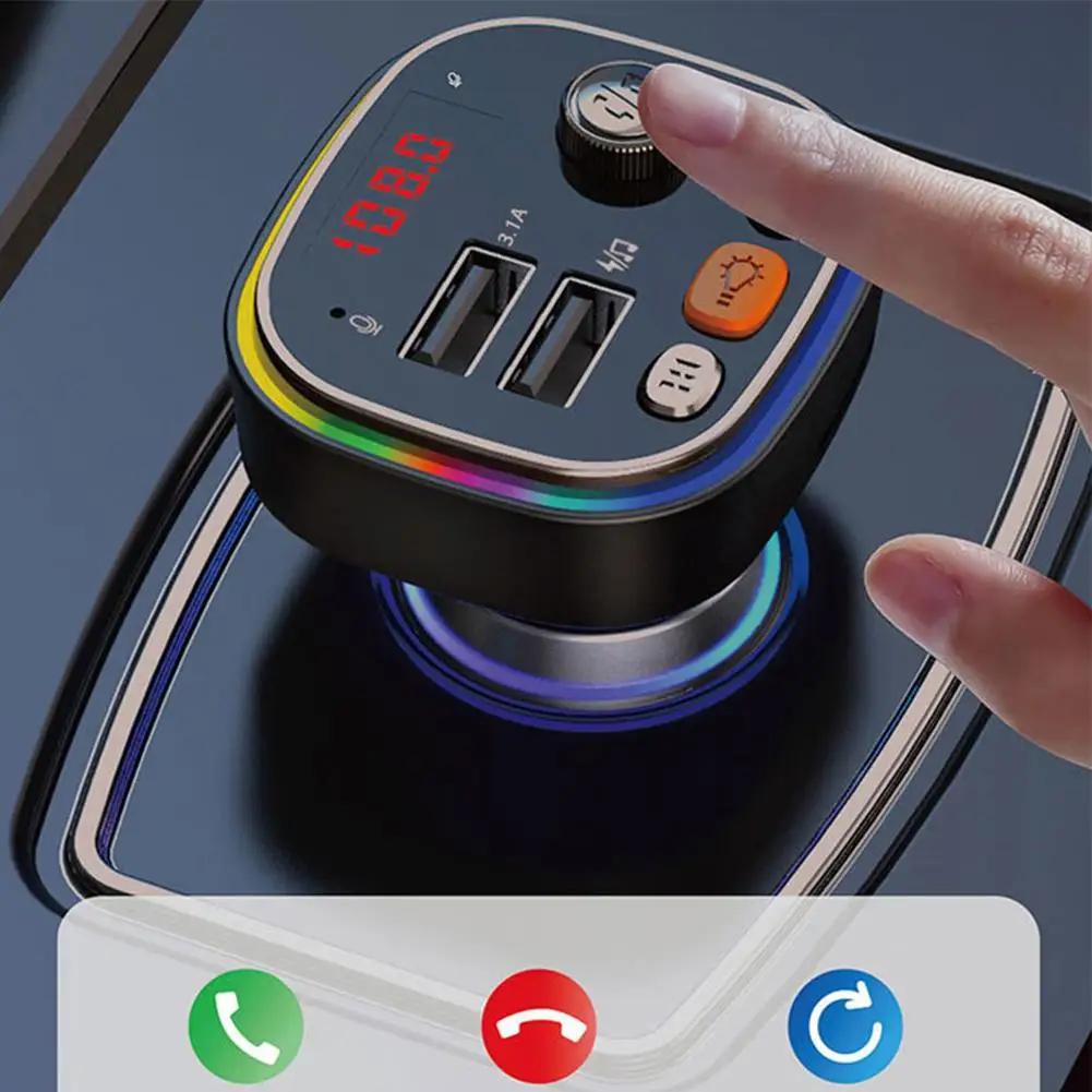 

C20 Car Mp3 Bluetooth-compatible Player Plug-in Card/u Disk Hands-free Call Audio Player Cigarette Lighter Fm Transmitter