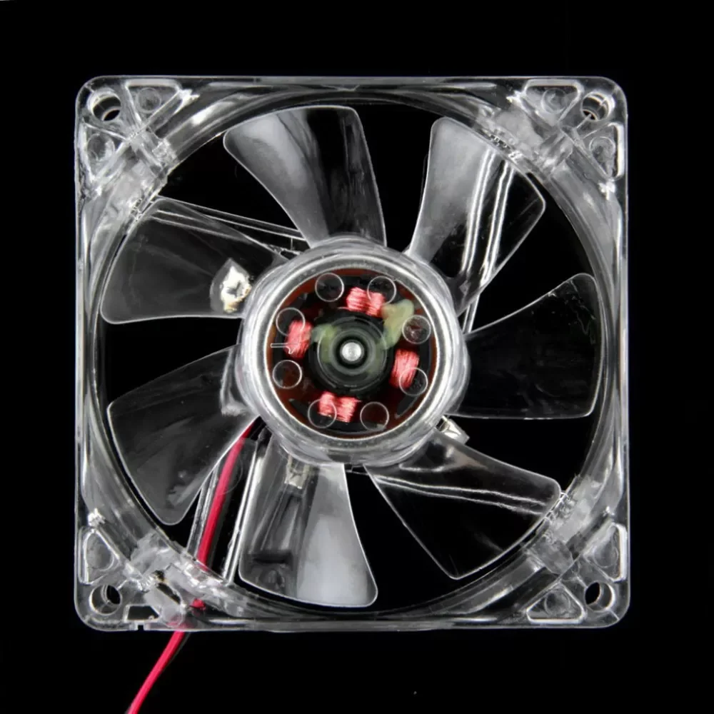 

LED Computer PC Fan 8025 Silent Cooling Fan 12V LED Luminous Chass Computer Case Cooling Fan Mod Easy Installed