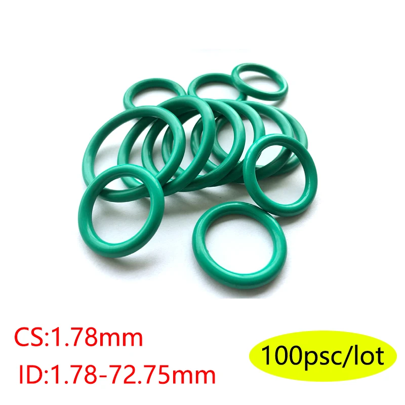 

FKM O-ring ID1.78--72.75mm High Temperature Wear-resistant High Pressure Seal Ring CS1.78mm Fluorine Rubber Skeleton Oil Seal
