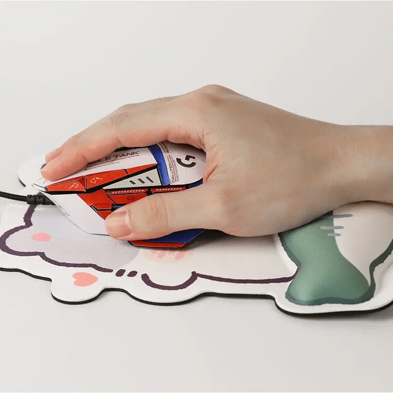 Коврик для мыши на запястье с милым мультяшным котом рыбкой клавиатурой