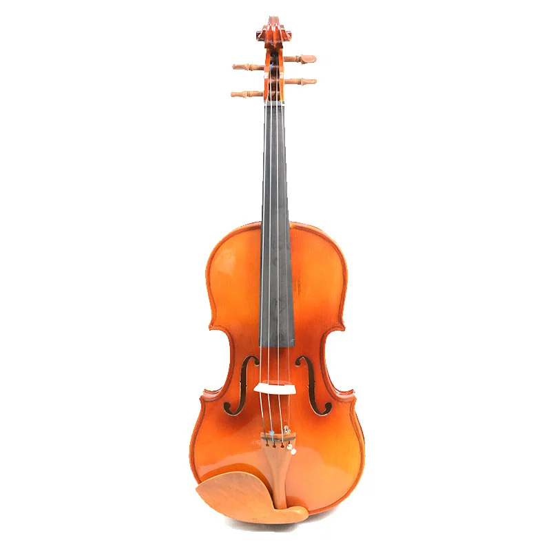Full Size 4/4 Violin Fiddle Natural Acoustic Violin Solid Wood Spruce Top Flame Maple Back Jujube Wood Parts With Bridge Case enlarge